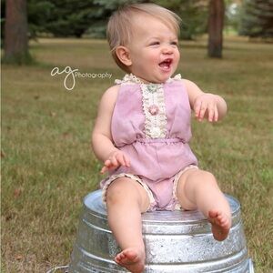 Bailey Blossom - Lavender onesie